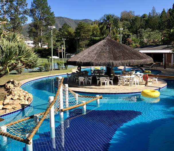 Conjunto Aquático Splash com 5 piscinas Hotel Fazenda Recanto Paraíso