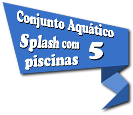 Conjunto Aquático Splash com 5 piscinas Hotel Fazenda Recanto Paraíso